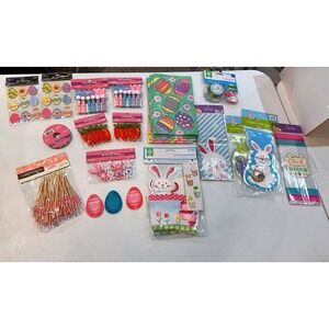 Easter goodie bags,‎ craft items, stickers, ribbon Lot